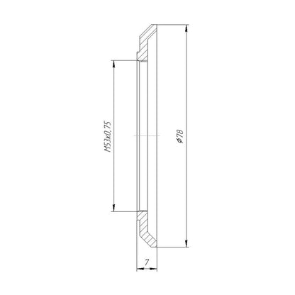 Durst Lapla plate (lens board) with M53x0.75 female thread