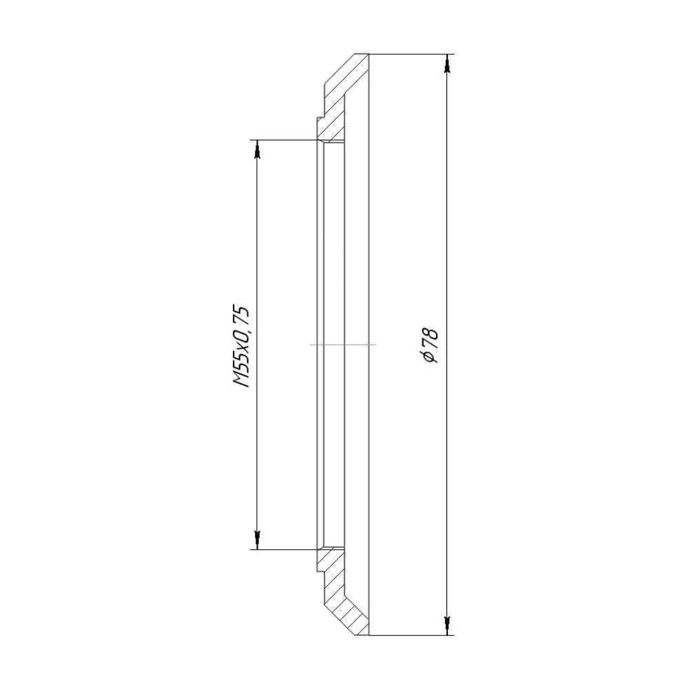 Durst Lapla plate (lens board) with M55x0.75 female thread