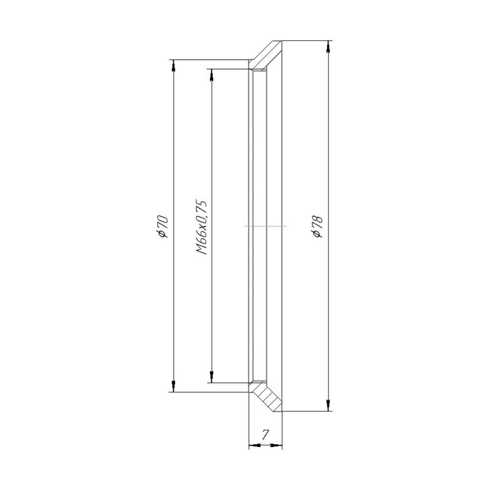 Durst Lapla plate (lens board) with M66x0.75 female thread