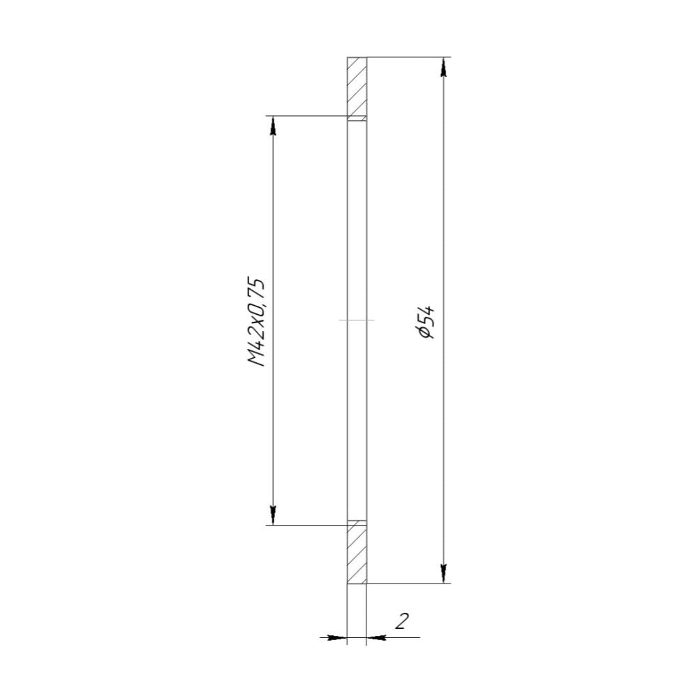 Retaining ring with M42x0.75 female thread