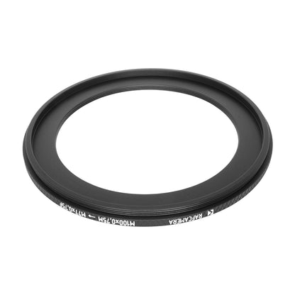 M100x0.75 male to M77x0.75 female thread adapter (filter step-down ring)