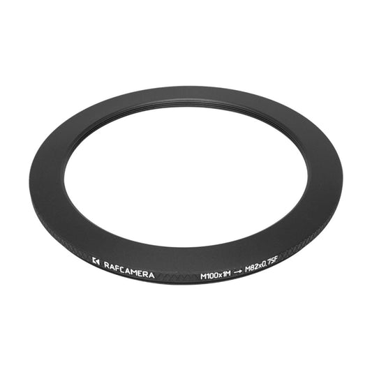 M100x1 male to M82x0.75 female thread adapter (100mm to 82mm step-down ring)
