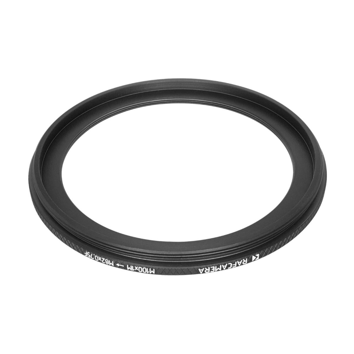M100x1 male to M82x0.75 female thread adapter (100mm to 82mm step-down ring)