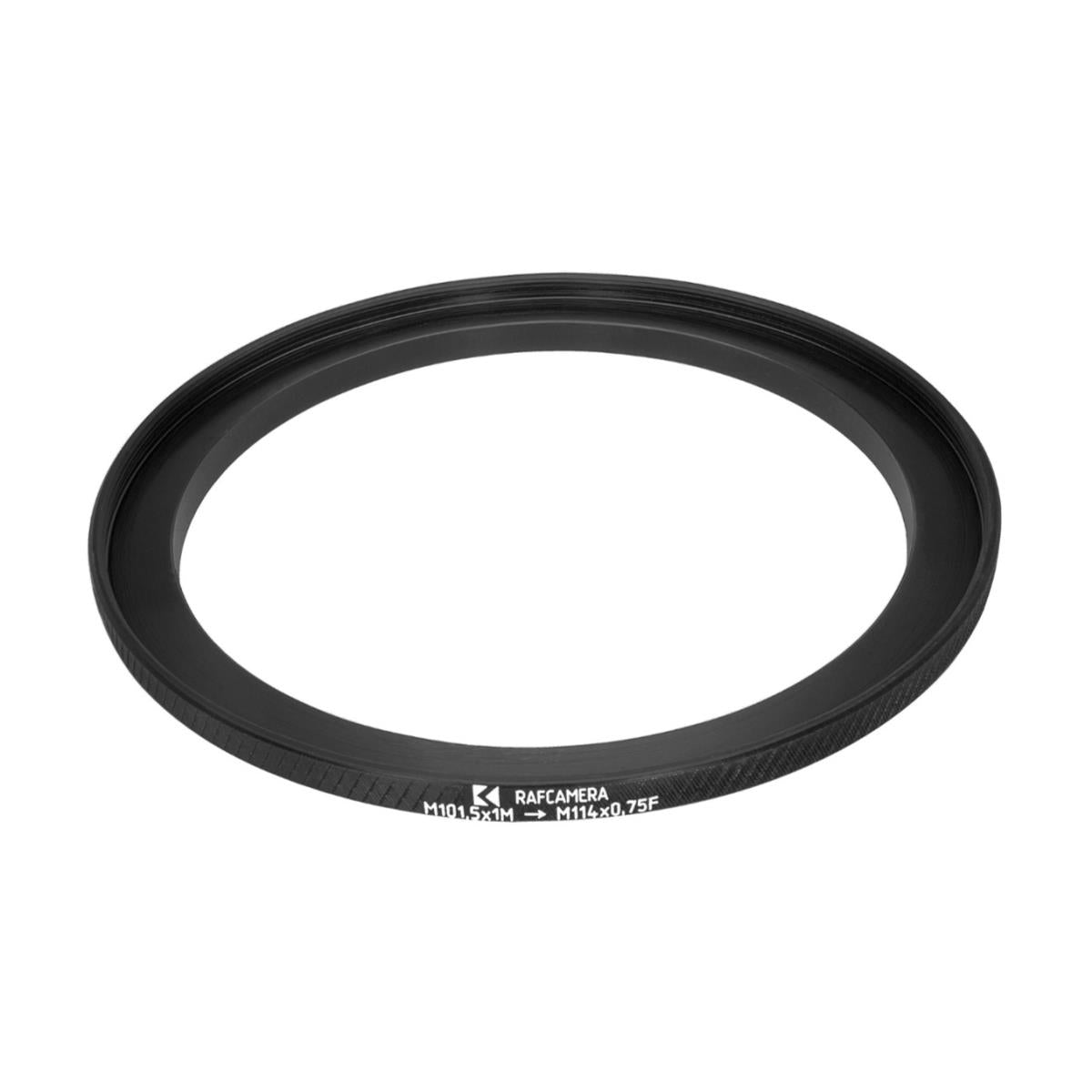 M101.5x1 male to M114x0.75 female thread adapter (filter step-up ring)
