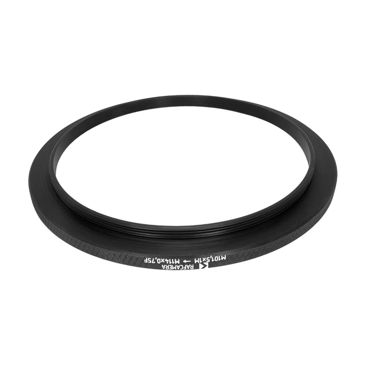 M101.5x1 male to M114x0.75 female thread adapter (filter step-up ring)