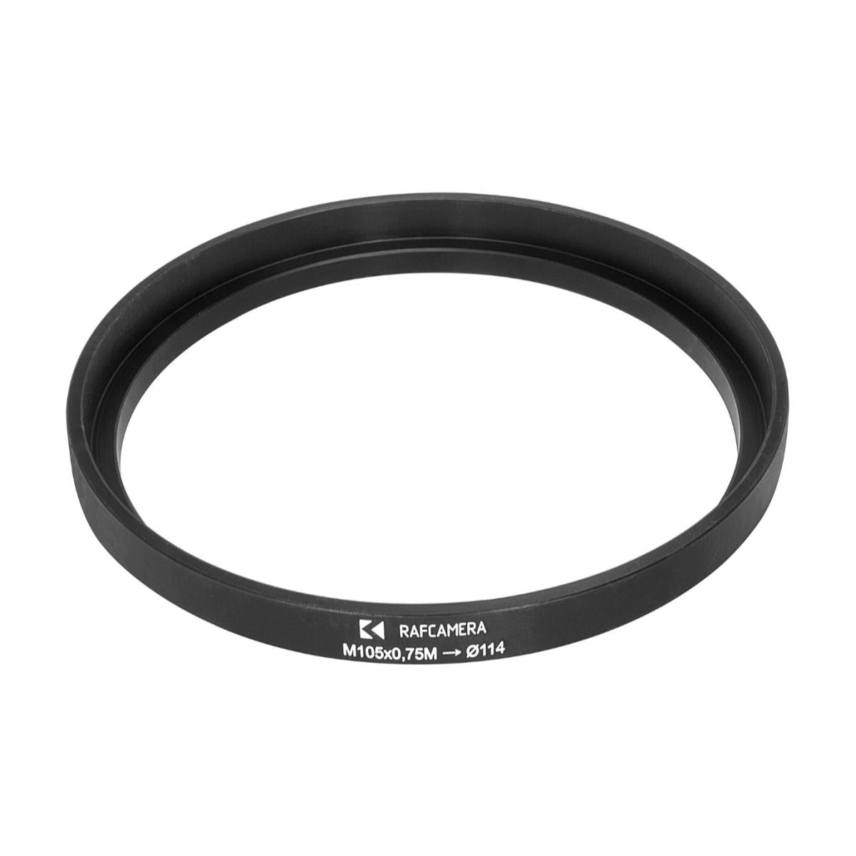 M105x0.75 male thread to 114mm outer diameter adapter