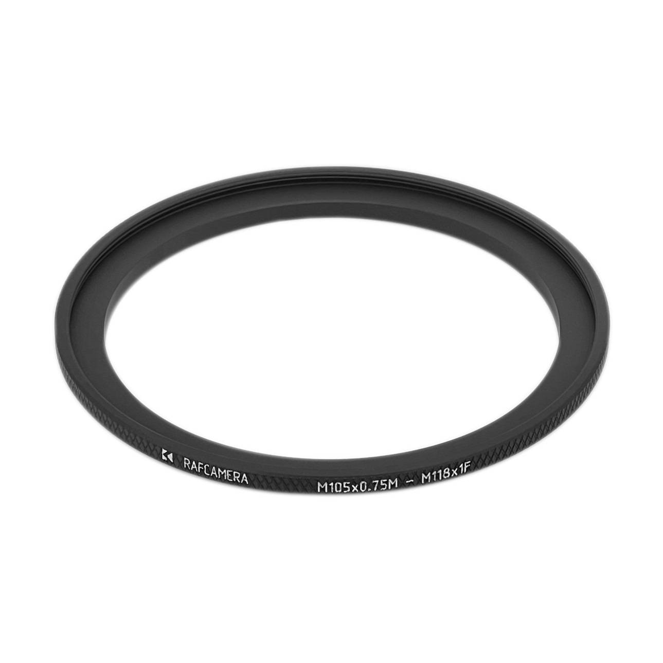 M105x0.75 male to M118x1 female thread adapter
