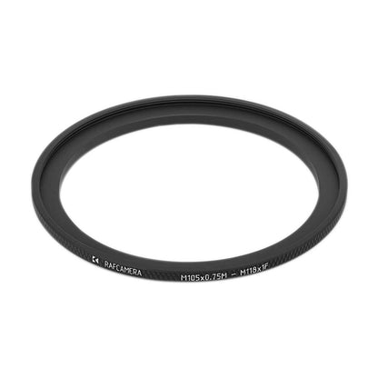 M105x0.75 male to M118x1 female thread adapter