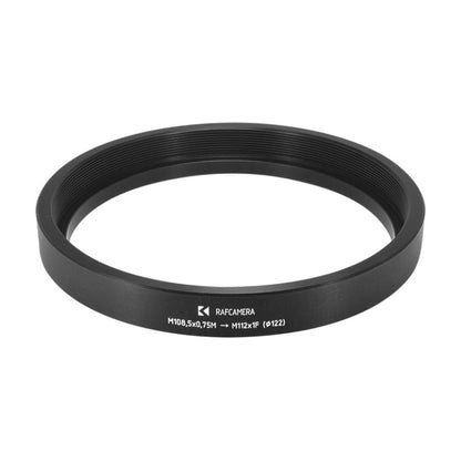 M108.5x0.75 male to M112x1 female thread adapter (step-up ring)