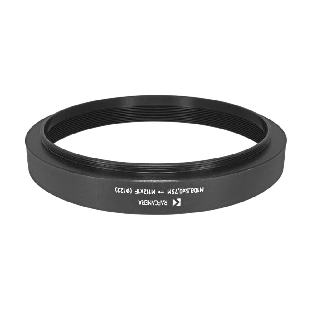 M108.5x0.75 male to M112x1 female thread adapter (step-up ring)