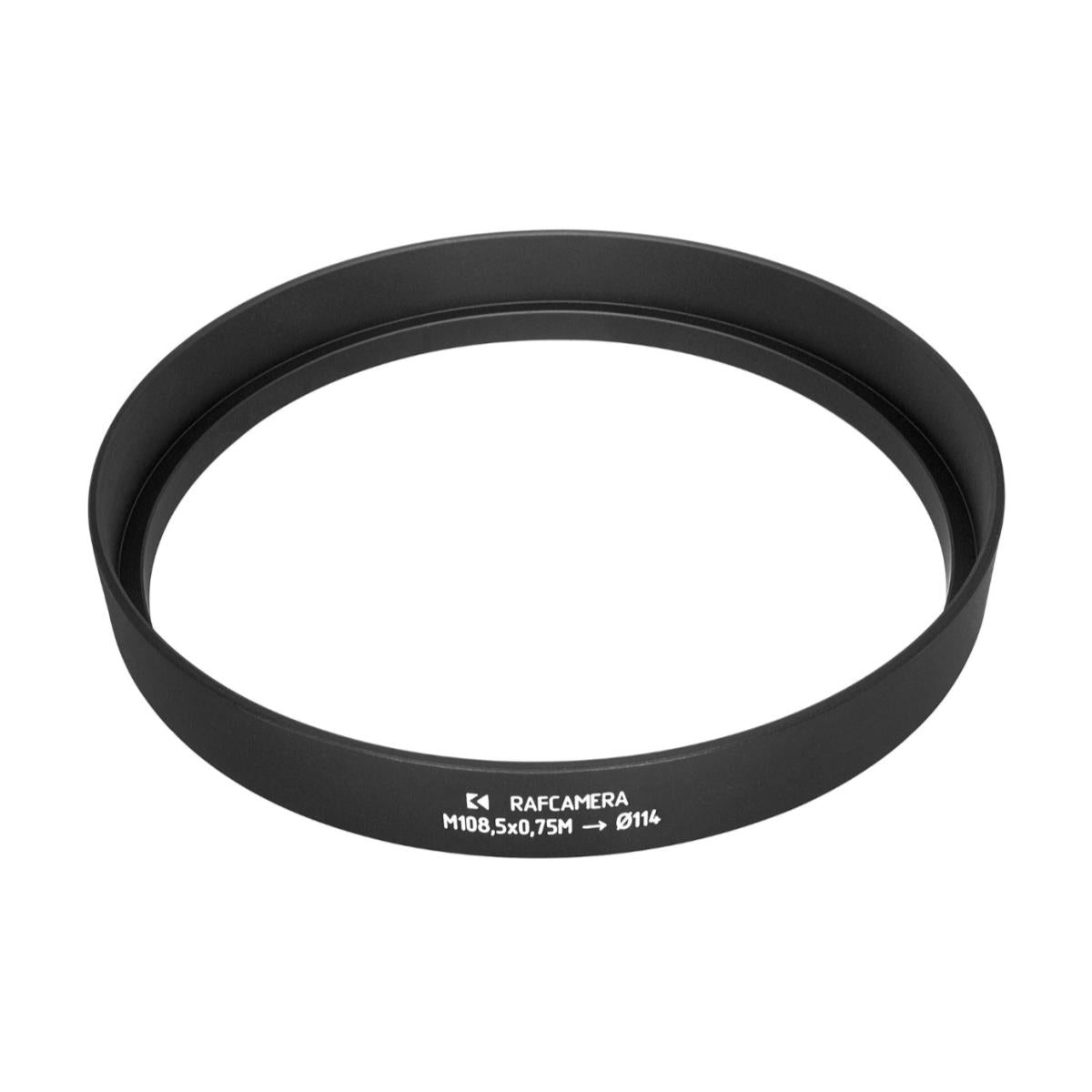 M108.5x0.75 male thread to 114mm outer diameter adapter