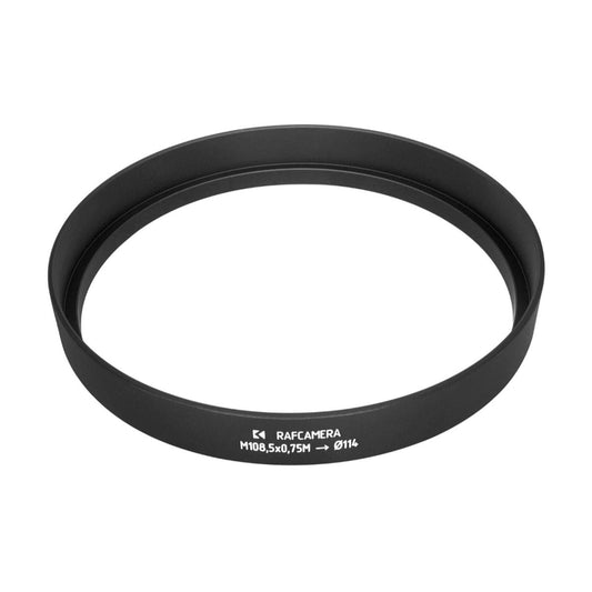 M108.5x0.75 male thread to 114mm outer diameter adapter