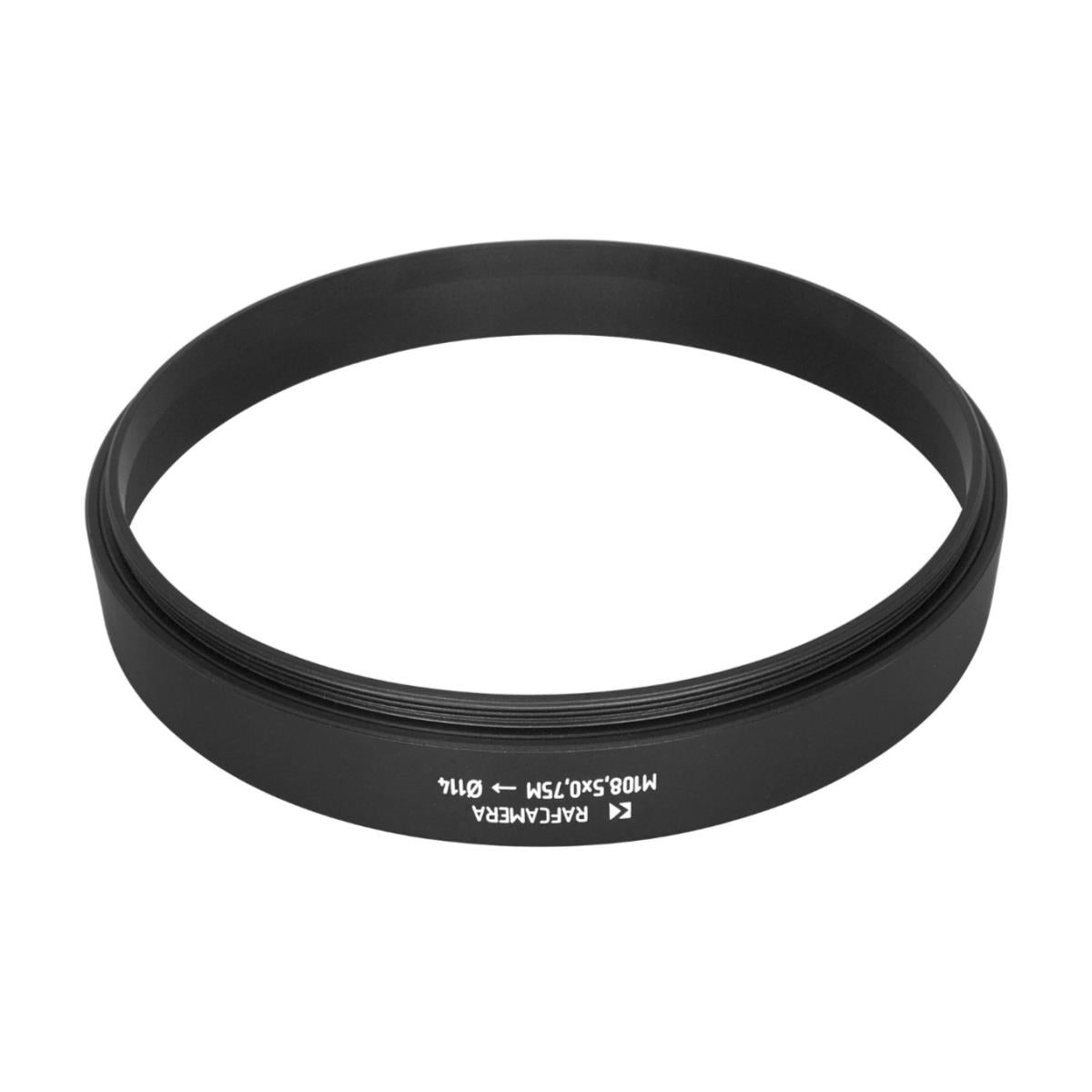 M108.5x0.75 male thread to 114mm outer diameter adapter