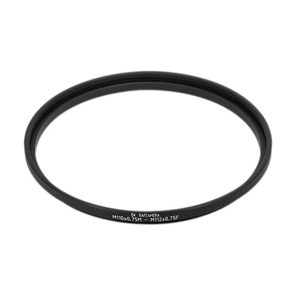 M110x0.75 male to M112x0.75 female thread adapter