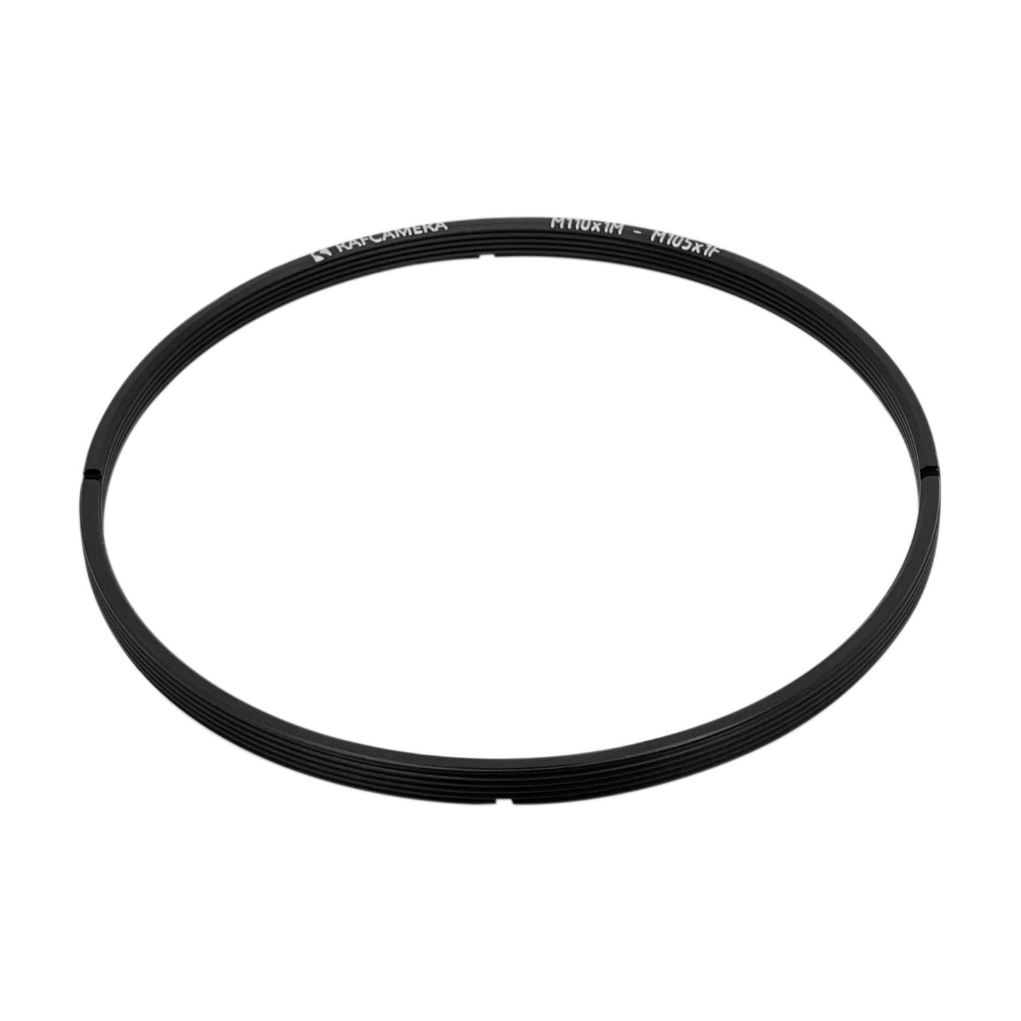M110x1 male to M105x1 female thread adapter, flangeless