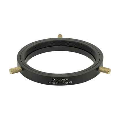 M110x1 male to M108x1 female thread adapter, rotatable