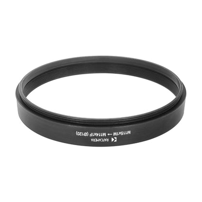 M115x1 male to M114x1 female thread adapter (115mm to 114mm step-down ring)