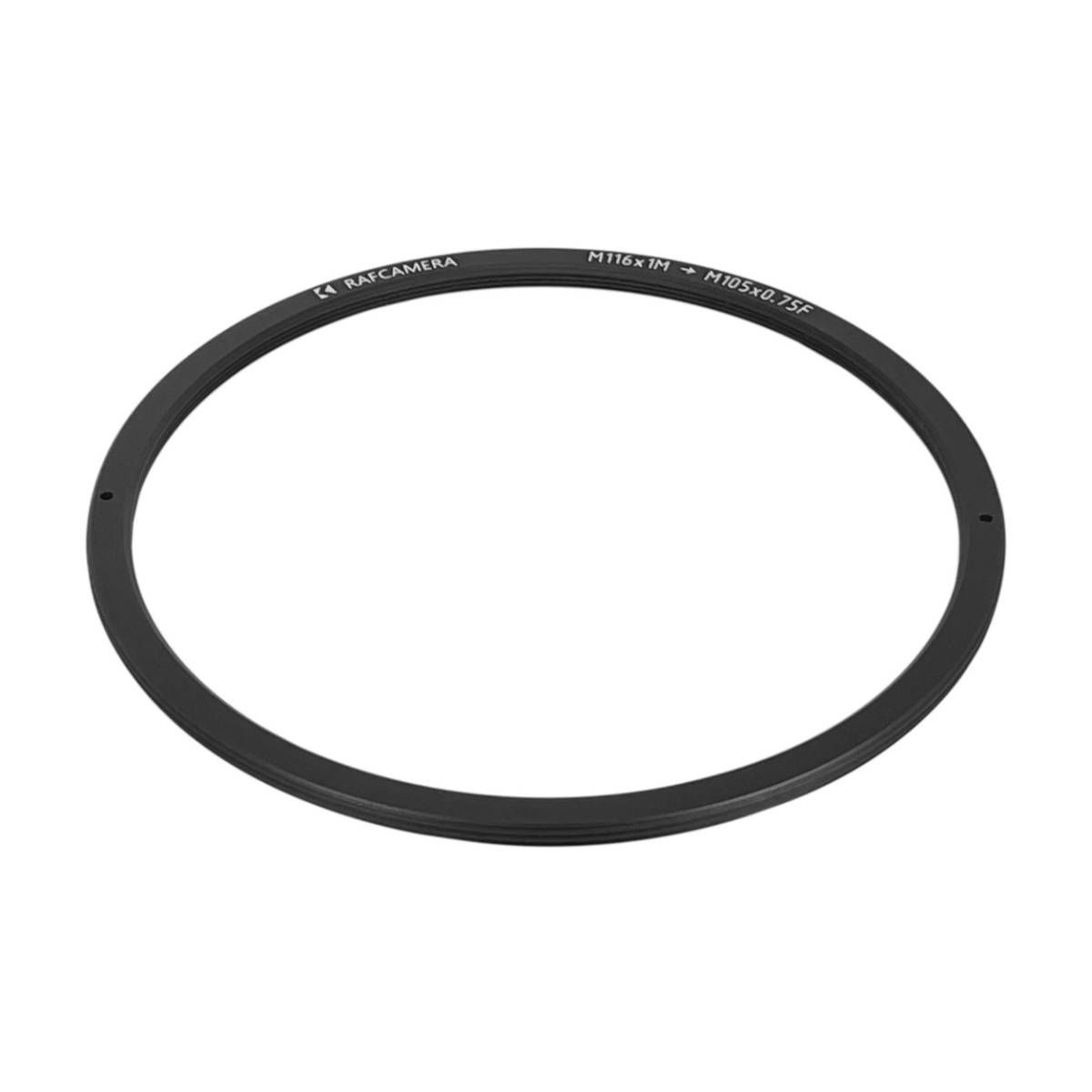 M116x1 male to M105x0.75 female thread adapter, flangeless