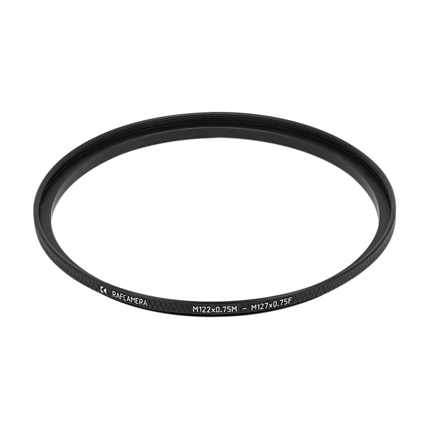 M122x0.75 male to M127x0.75 female thread adapter