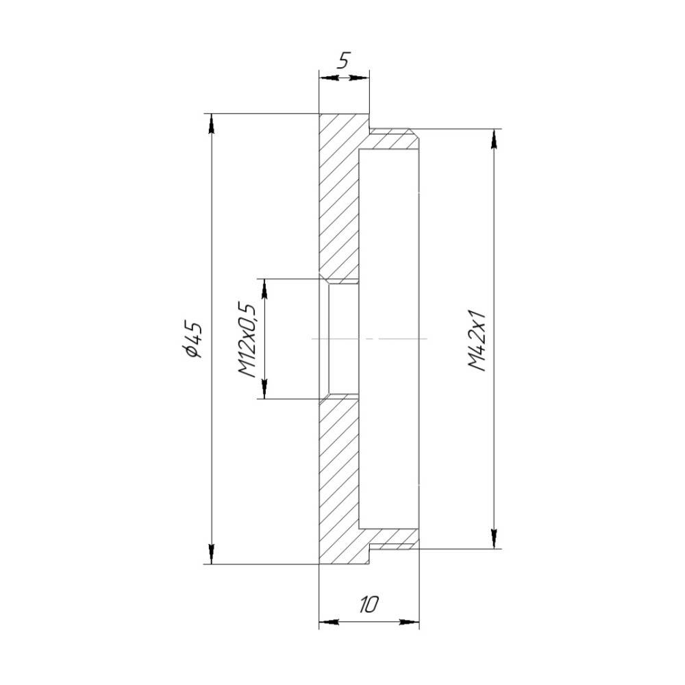 M12x0.5 female to M42x1 male thread adapter