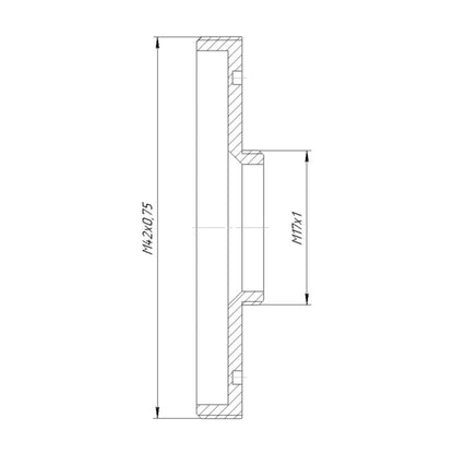 M17x1 male to M42x0.75 male thread adapter for Ulanzi or Sandmarc phone case