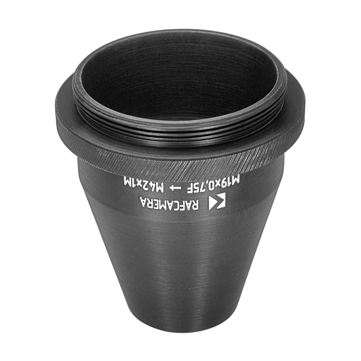 M19x0.75 female to M42x1 male thread adapter, cone