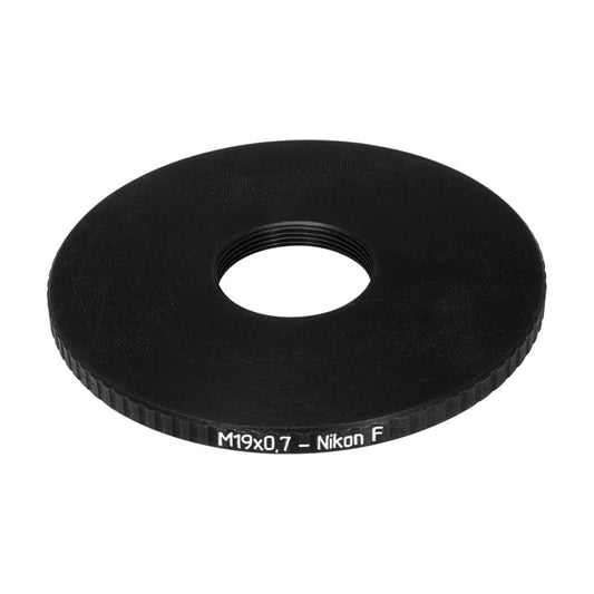 M19x0.75 female thread to Nikon F camera mount adapter