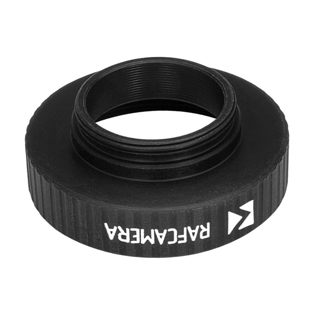 M19x0.75 male to M28x0.75 female thread adapter, black