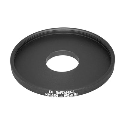M21x0.5 male to M52x0.75 female thread adapter for Kern 2.8/36mm lens