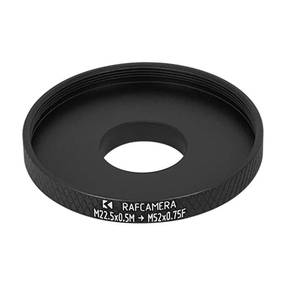 M22.5x0.5 male to M52x0.75 female thread adapter for Industar-69 lens