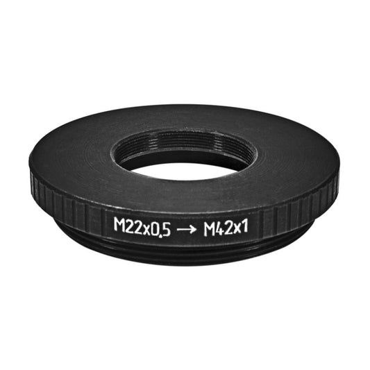 M22x0.5 female to M42x1 male thread adapter for Zeiss S-Planar 4/32mm lens