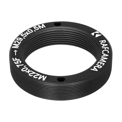 M22x0.75 female to M29.5x0.5 male thread adapter, flangeless