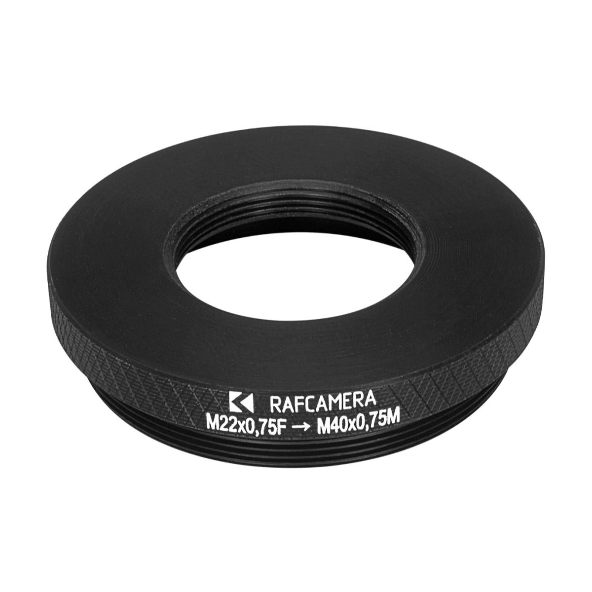 M22x0.75 female to M40x0.75 male thread adapter