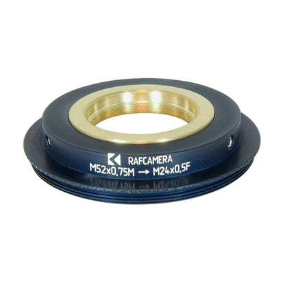M52x0.75 male to M24x0.5 female step-down ring (adapter for Bolex 8/19/1.5x)