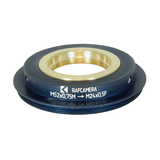 M52x0.75 male to M24x0.5 female step-down ring (adapter for Bolex 8/19/1.5x)