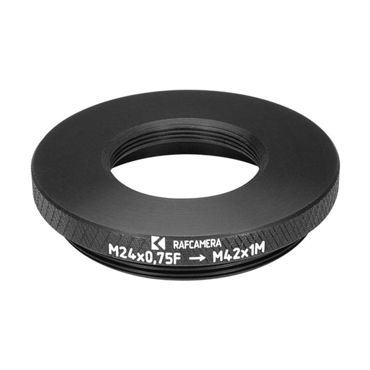M24x0.75 female to M42x1 male thread adapter