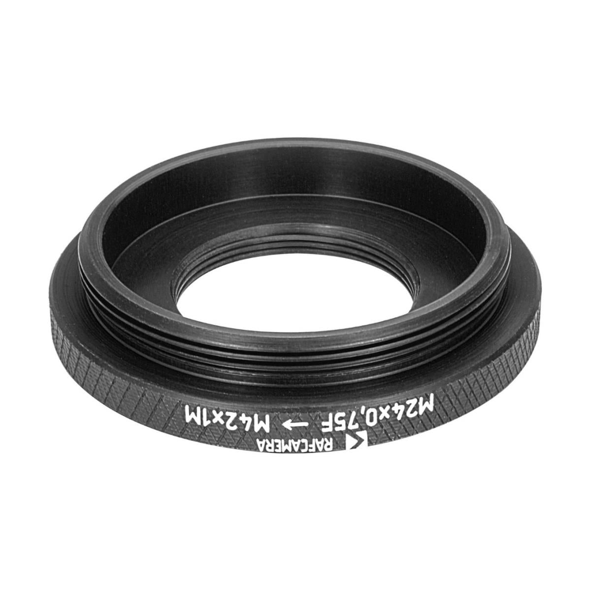M24x0.75 female to M42x1 male thread adapter