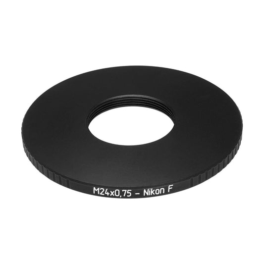 M24x0.75 female thread to Nikon F camera mount adapter