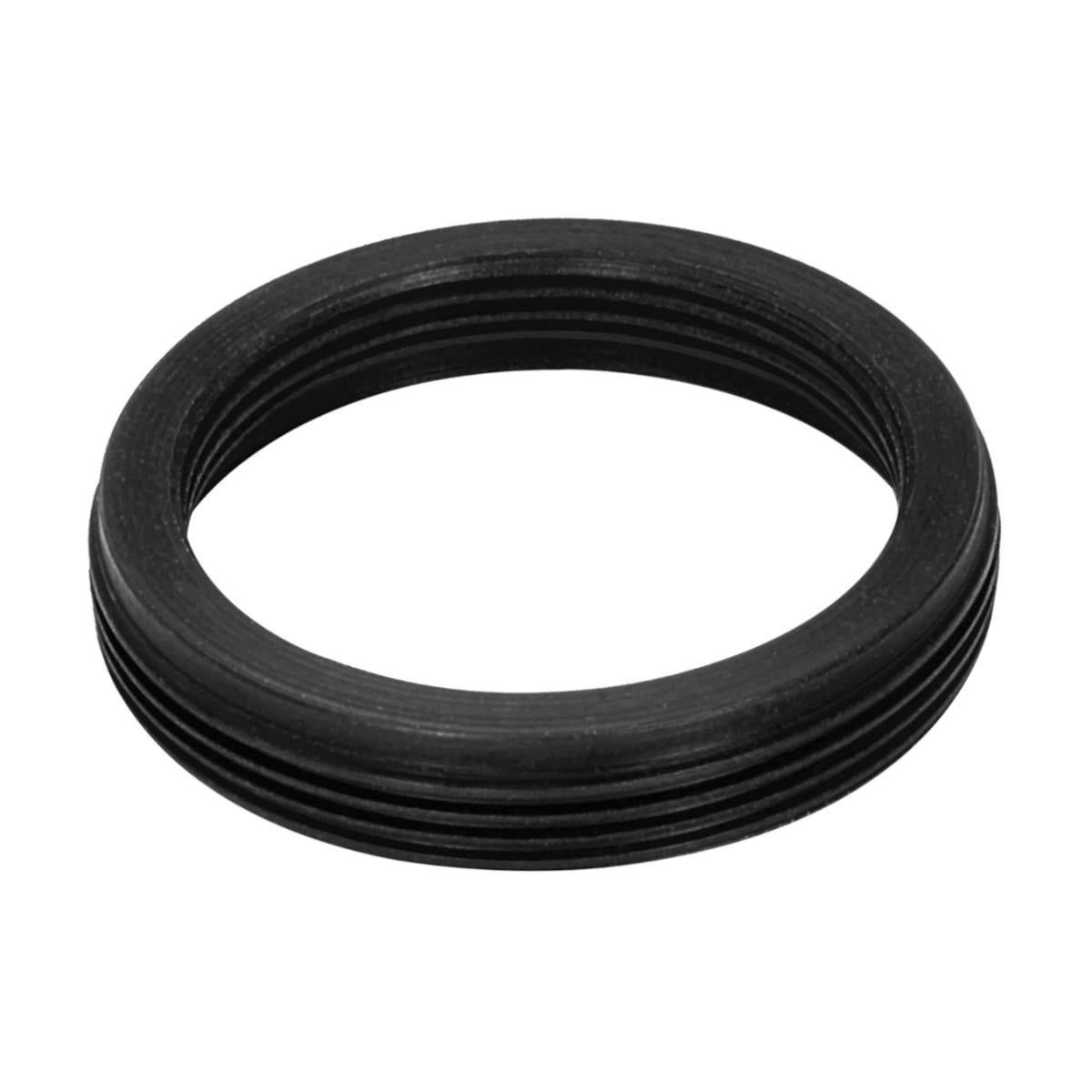 M24x0.75 male to M19x0.75 female thread adapter, flangeless, black