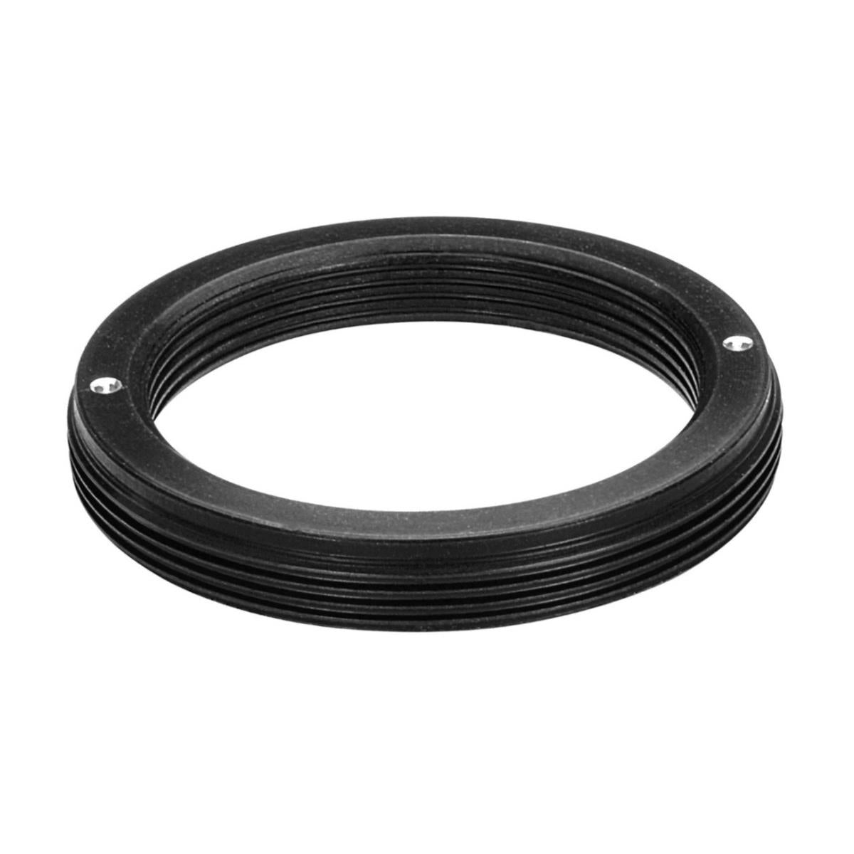 M32x0.75 male to M25x0.75 female thread adapter, flangeless, black
