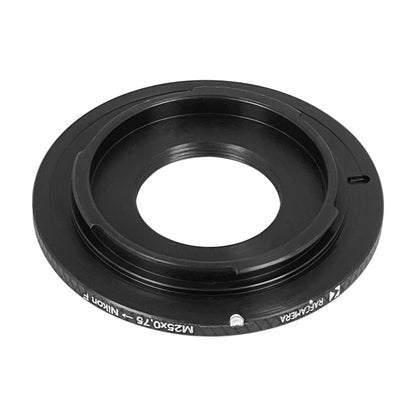 M25x0.75 female thread to Nikon F camera mount adapter
