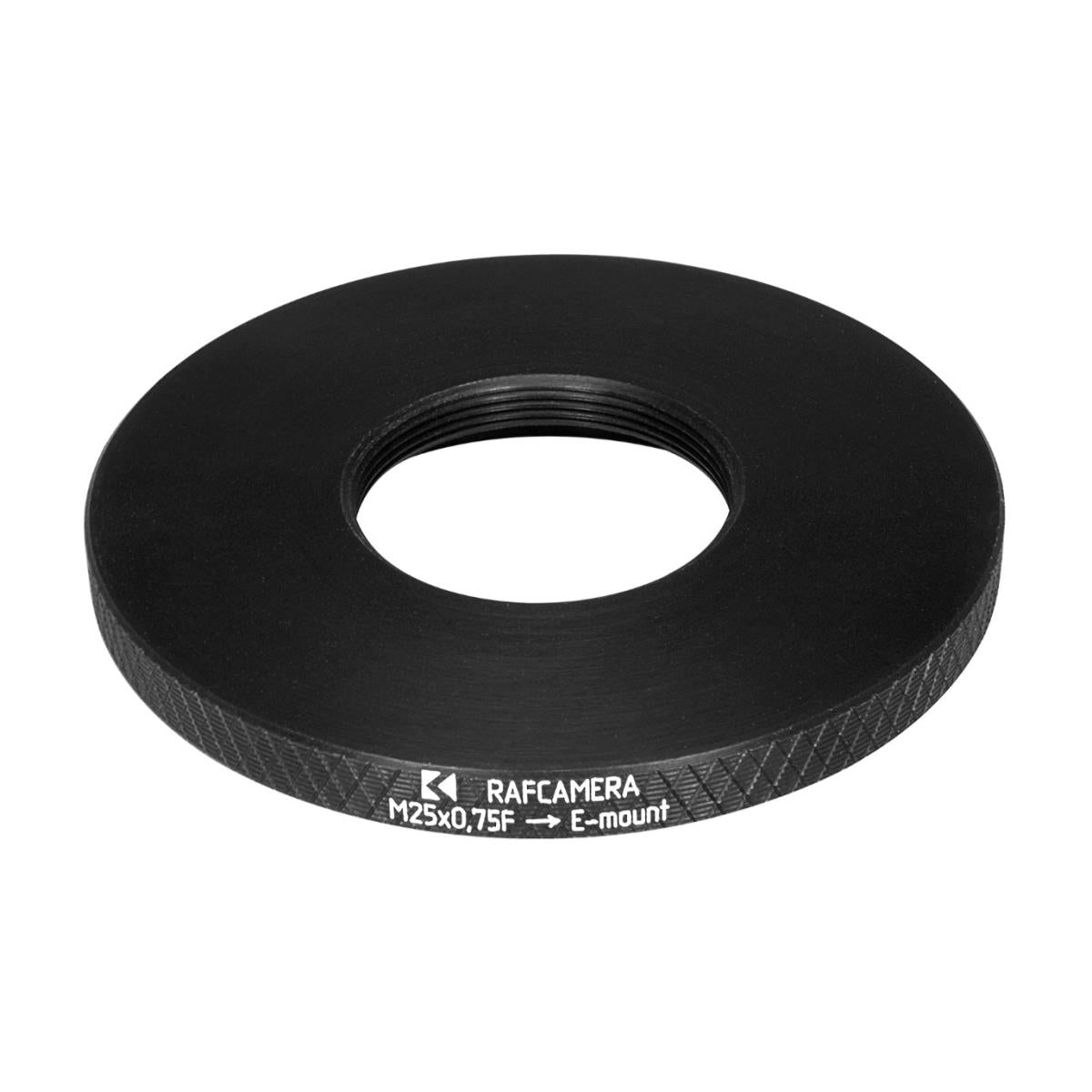 M25x0.75 female thread to Sony E-mount camera adapter