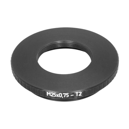 M25x0.75 female to M42x0.75 (T2) male thread adapter