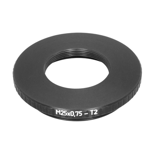 M25x0.75 female to M42x0.75 (T2) male thread adapter