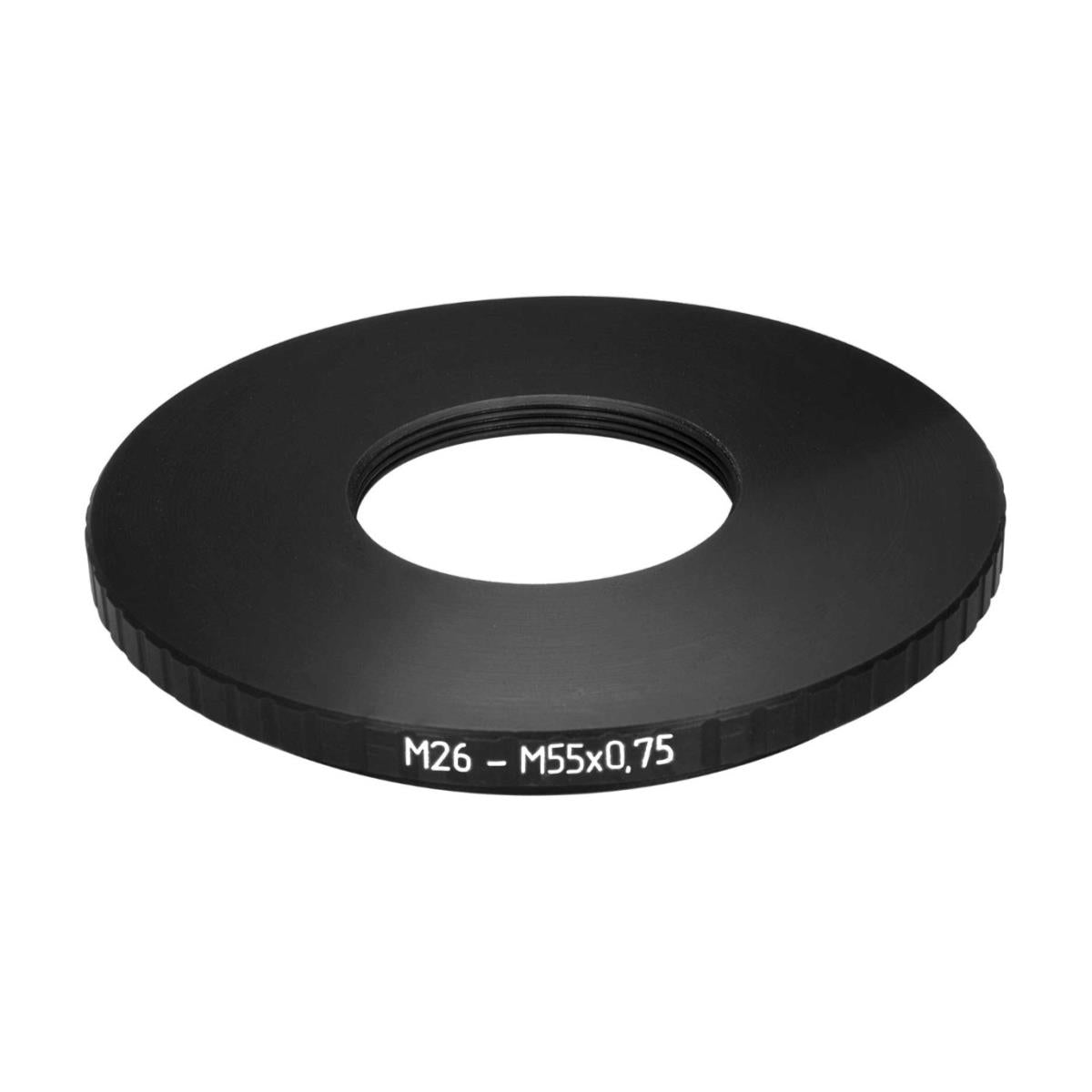 M55x0.75 male to M26x0.7 female thread adapter (55mm to 26mm step-down ting)