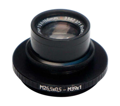 M26.5x0.5 female to M39x1 (LTM) male thread adapter