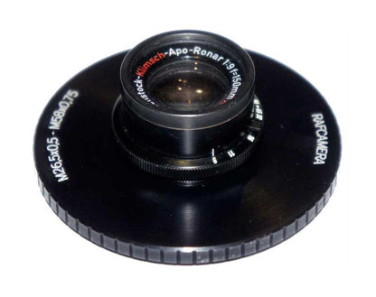 M58x0.75 male to M26.5x0.5 female thread adapter (58mm to 26.5mm step-down ring)
