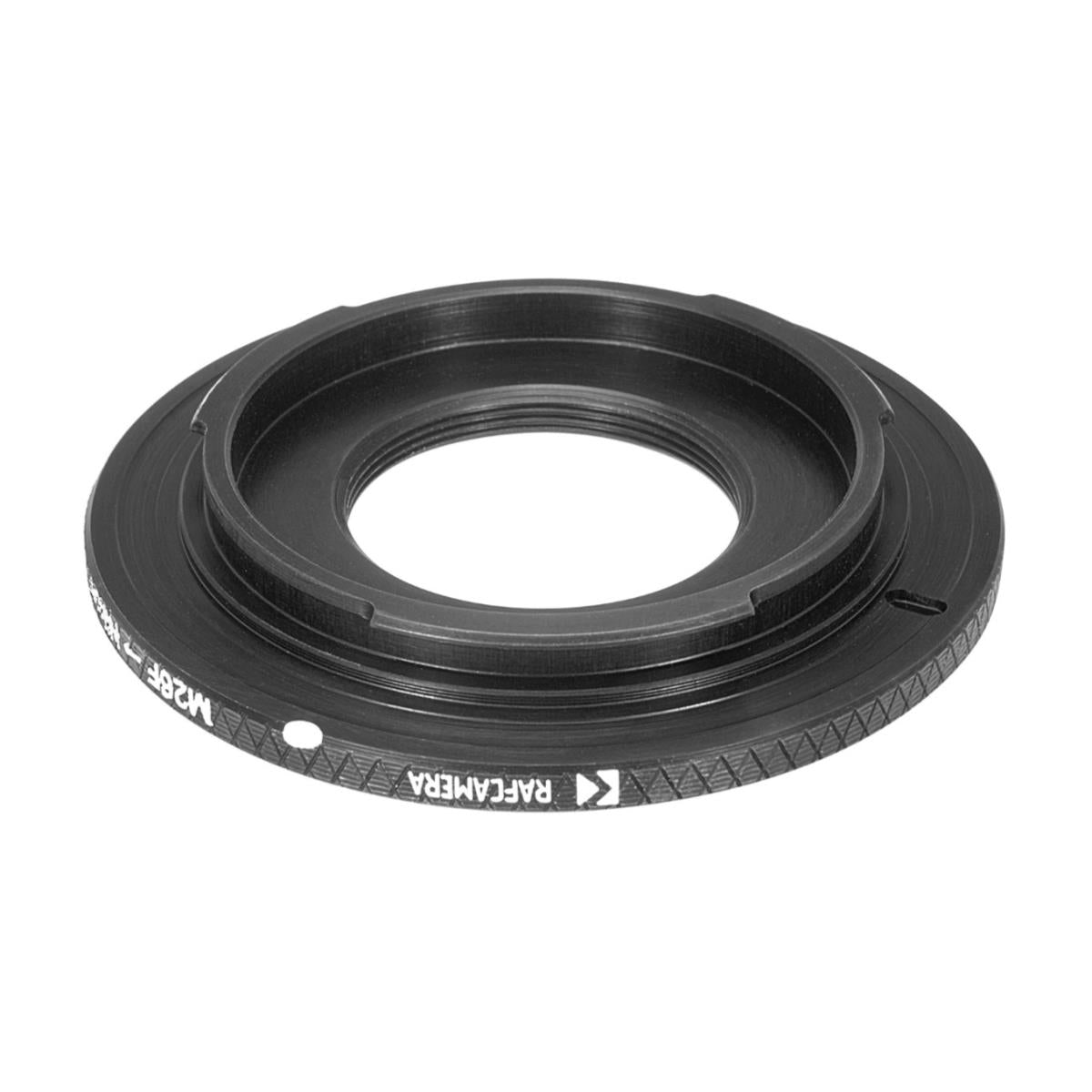 M26x0.7 (36 tpi) female thread to Nikon F camera mount adapter