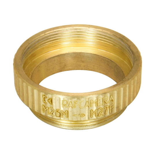 M26x0.7 (0.75) male to M27x0.75 female thread adapter, bronze