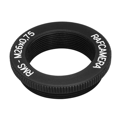 M26x0.75 male to RMS female thread adapter, 3mm, black